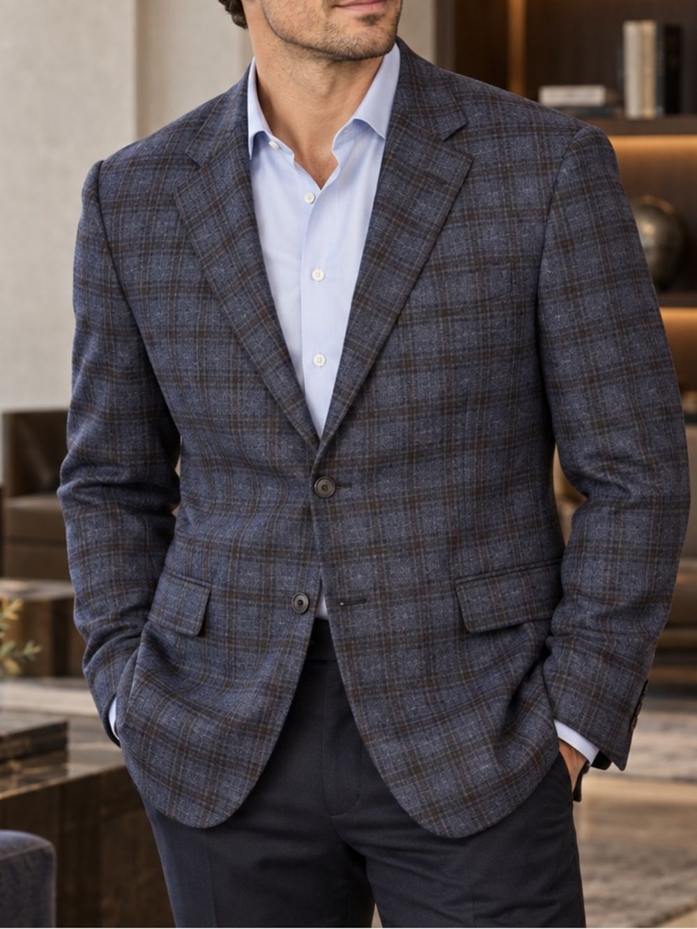 Samuelsohn Collection Royal Label Wool Beckett Blazer Men’s Sz. 46R
